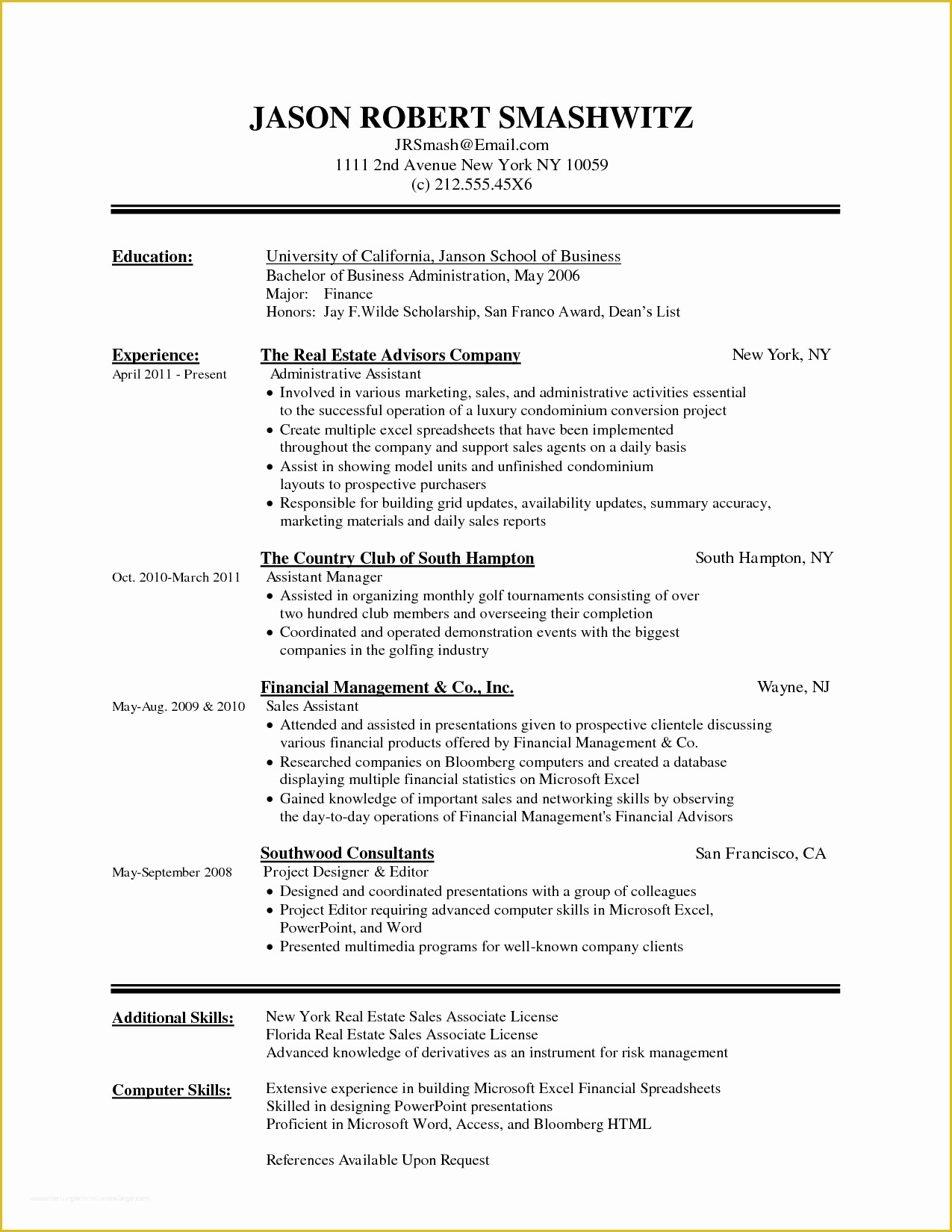 Canadian Resume Template Free Of Canadian Resume format Doc