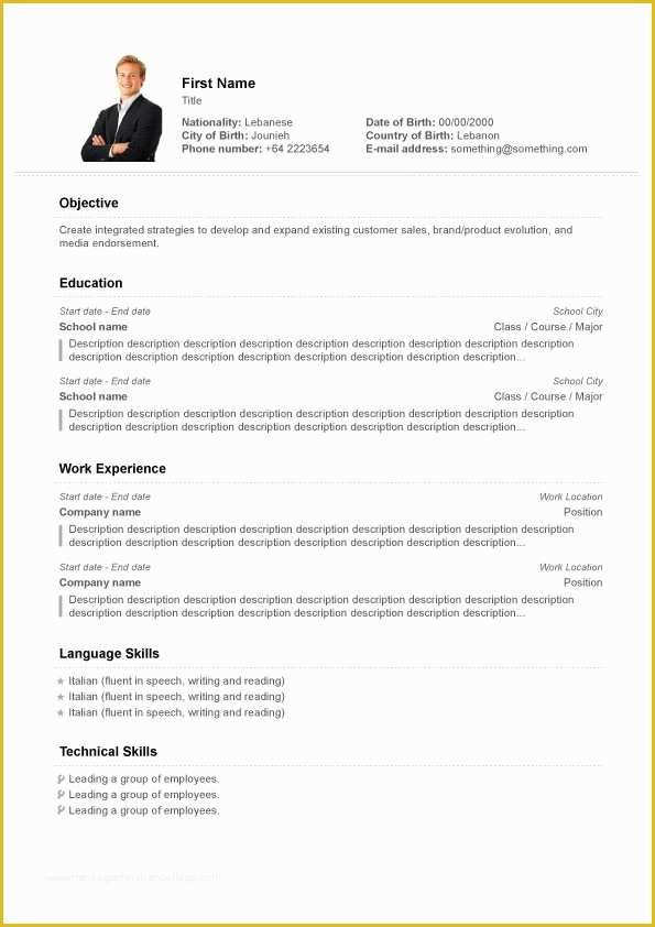 Canadian Resume Template Free Of Free Canadian Resume Templates Invitation Template