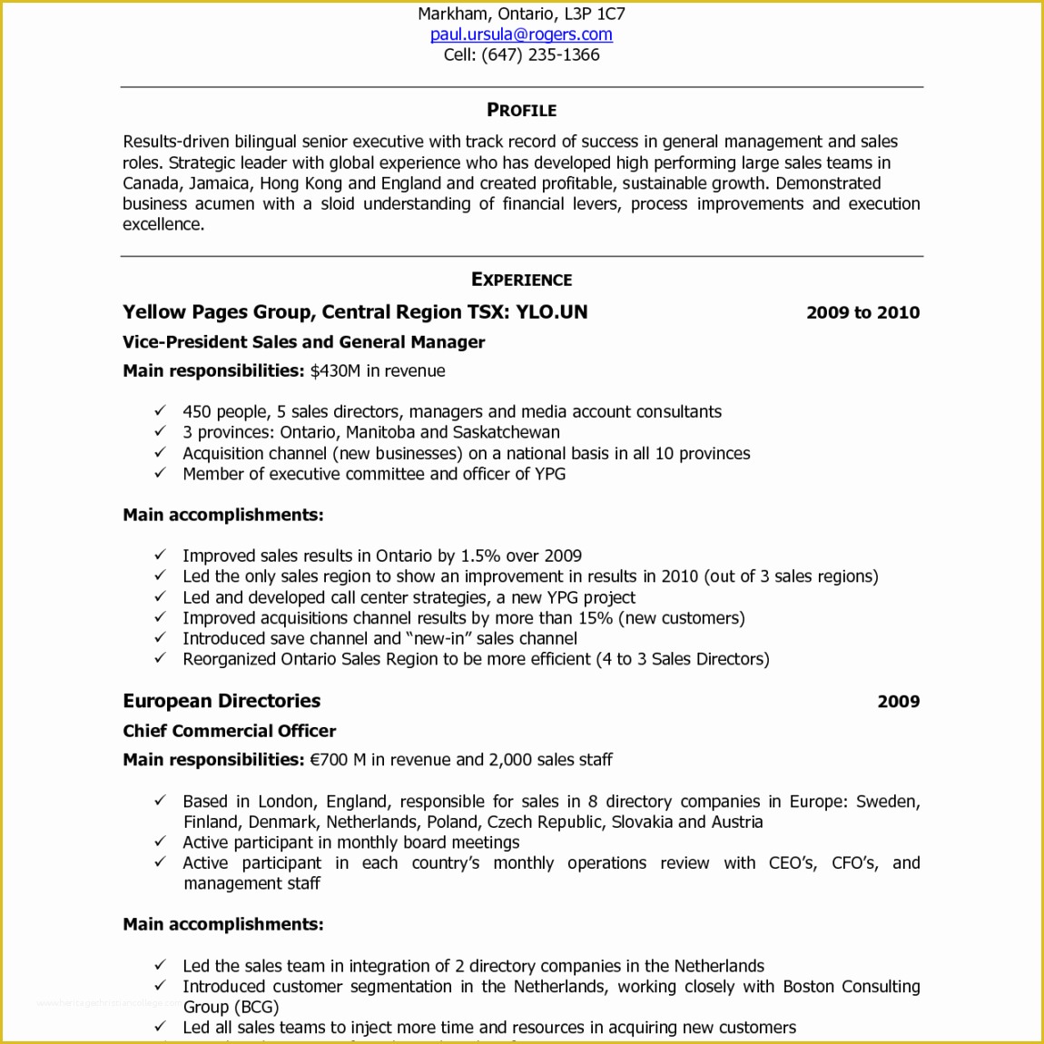 Canadian Resume Template Free Of Resume Templates foranada Post Samplev Visa Application