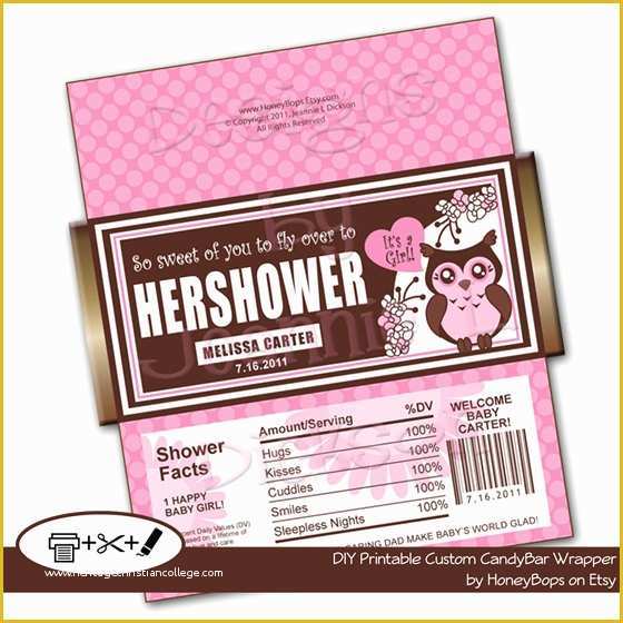 Candy Bar Wrappers Template for Baby Shower Printable Free Of 5 Best Of Hershey Bar Wrappers Free Printable