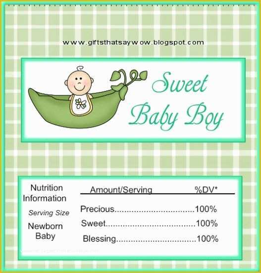 Candy Bar Wrappers Template for Baby Shower Printable Free Of Candy Bar Wrapper Template Boys