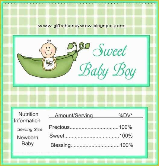 Candy Bar Wrappers Template for Baby Shower Printable Free Of Free Printable Baby Shower Candy Bar Wrappers Lovely Free