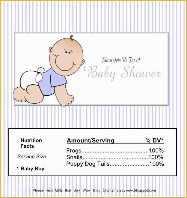 Candy Bar Wrappers Template for Baby Shower Printable Free Of Gifts that Say Wow Free Printable Baby Boy Candy Wrapper
