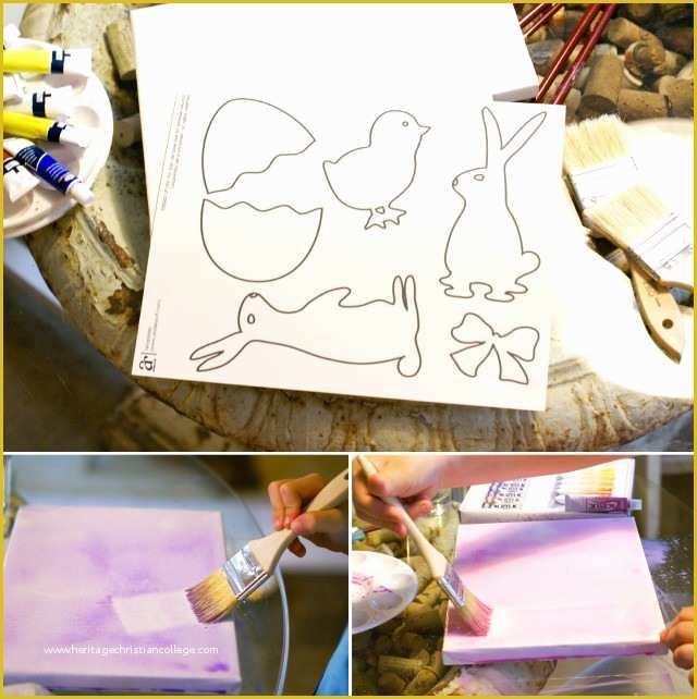 Canvas Painting Templates Free Of Ruff Draft Easter Paintings with Free Easter Silhouette