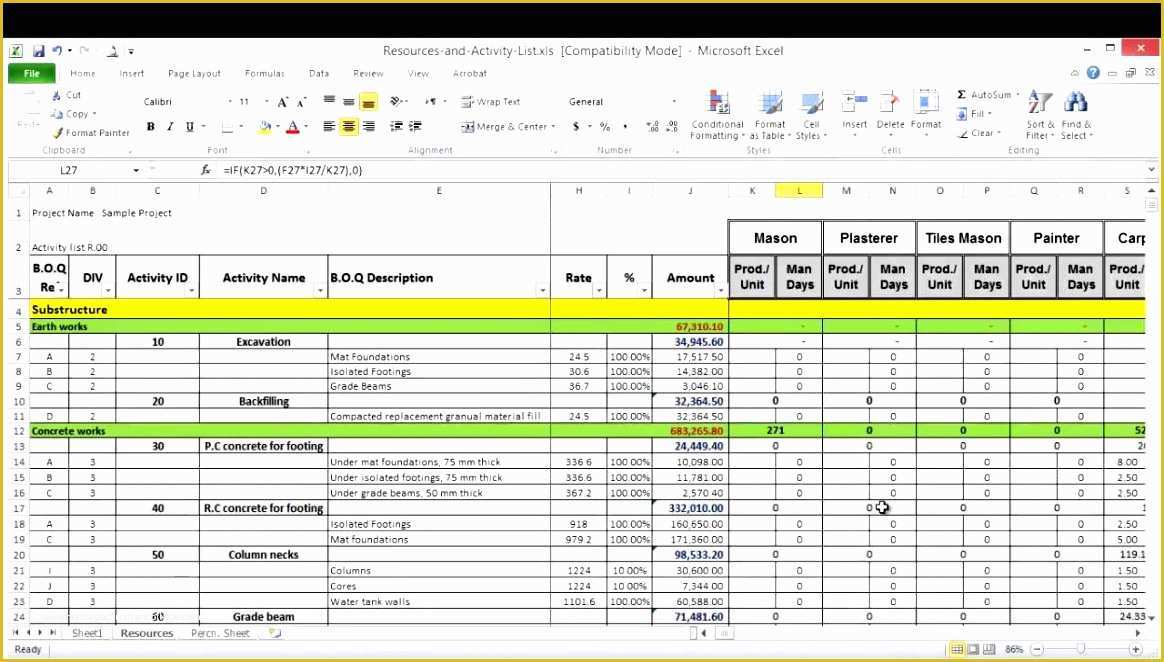 Capacity Planning Excel Template Free Of 6 Resource Capacity Planning Excel Template