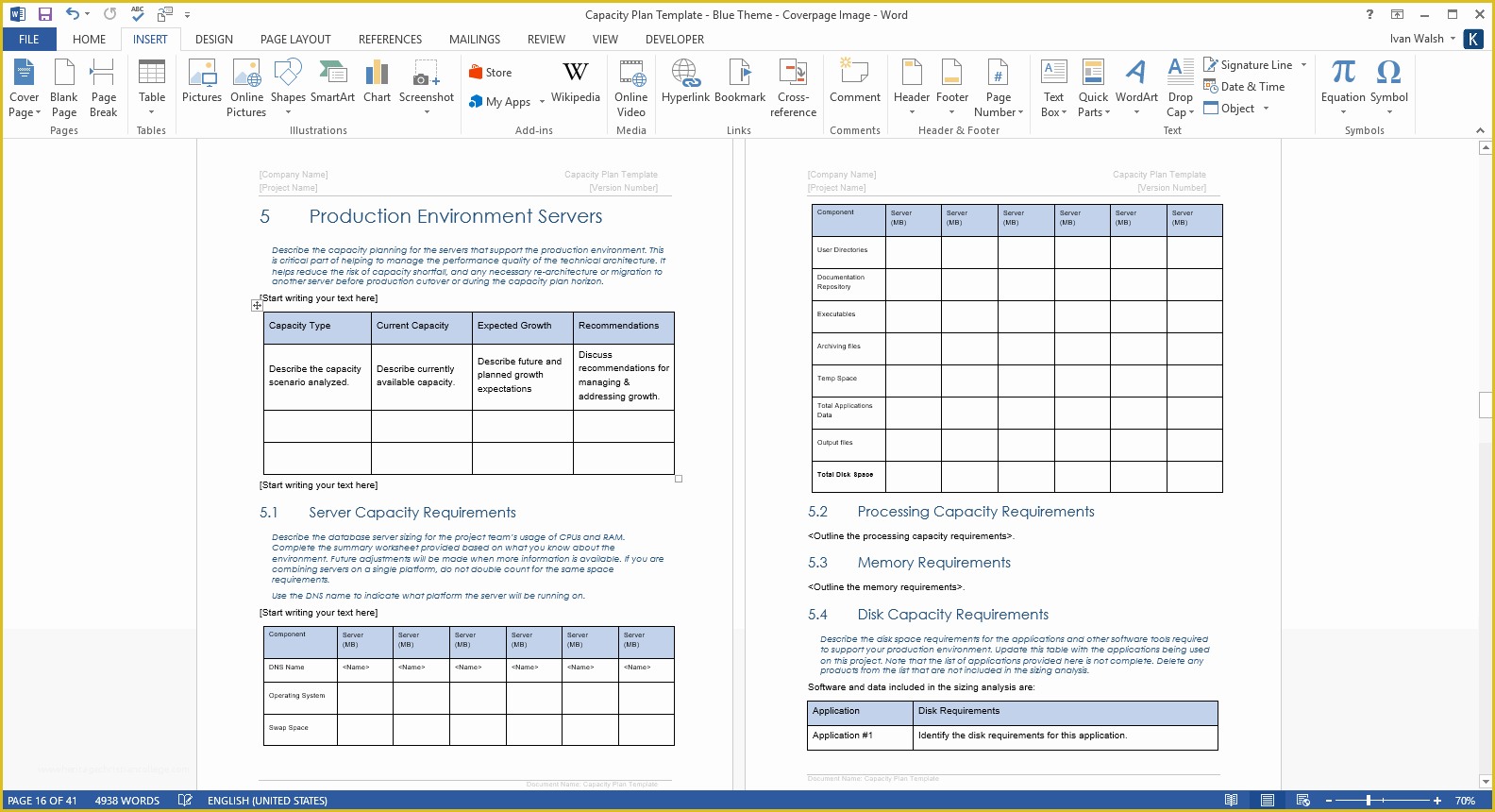 Capacity Planning Excel Template Free Of Capacity Plan Template – Download Microsoft Word and Excel