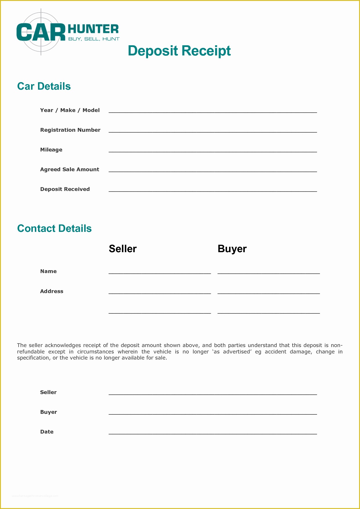 Car Deposit Receipt Template Free Of Best S Of Car Sale Receipt Template Used Car Sales