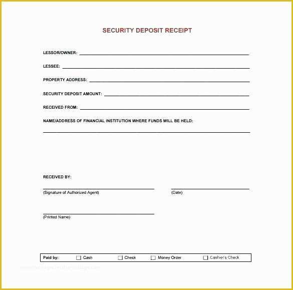 Car Deposit Receipt Template Free Of Deposit Receipt for Car Sale Receipt and Holding Deposit