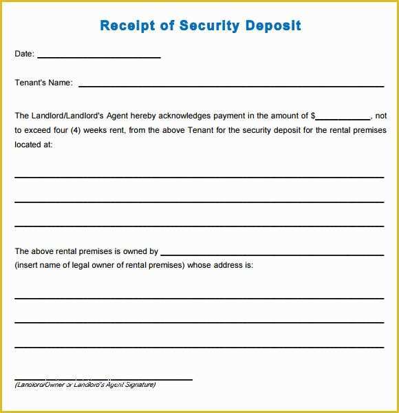 Car Deposit Receipt Template Free Of Deposit Receipt Template 9 Free Download for Pdf Word