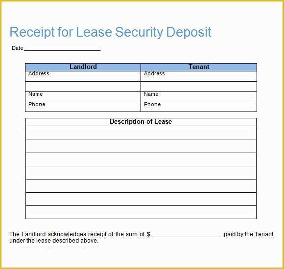 Car Deposit Receipt Template Free Of Deposit Receipt Template 9 Free Download for Pdf Word