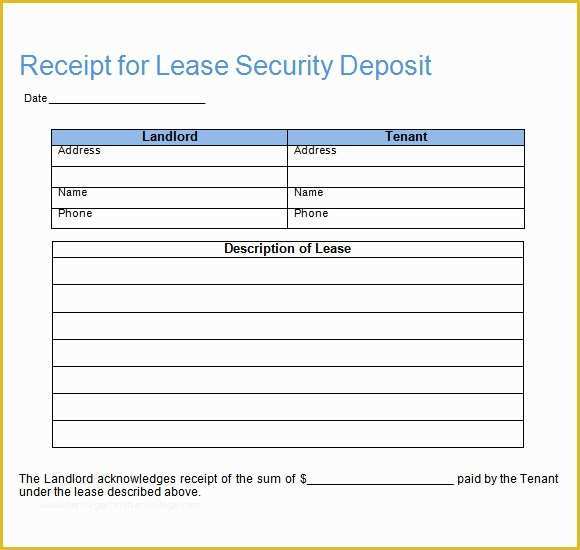 Car Deposit Receipt Template Free Of Deposit Receipt Template 9 Free Download for Pdf Word