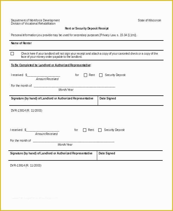 47 Car Deposit Receipt Template Free