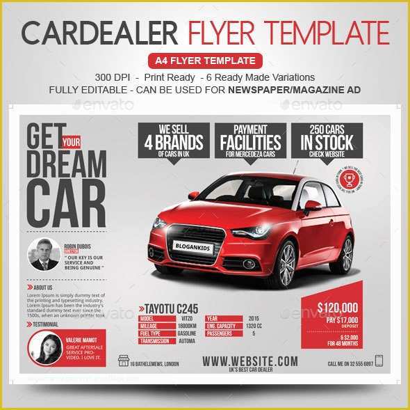 Car for Sale Flyer Template Free Of Car Dealer Flyer Magazine Ad by Blogankids