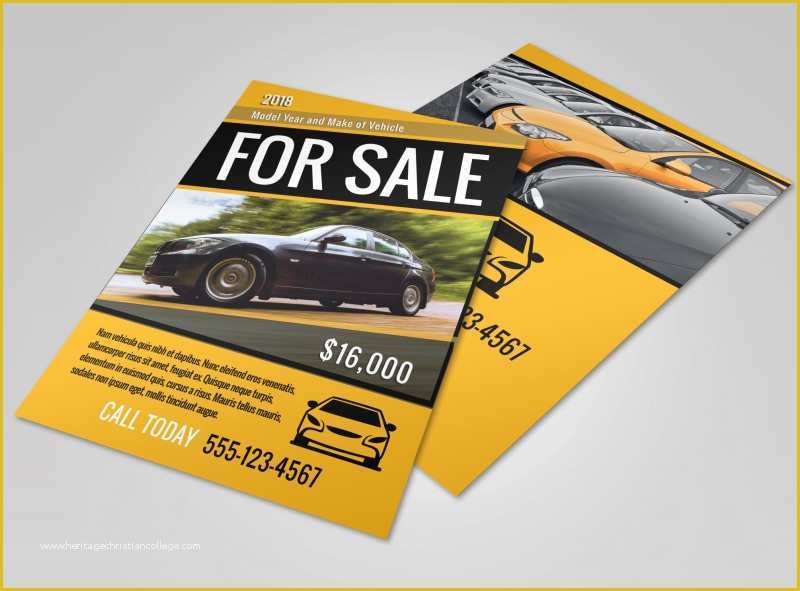Car for Sale Flyer Template Free Of Car for Sale Flyer Template