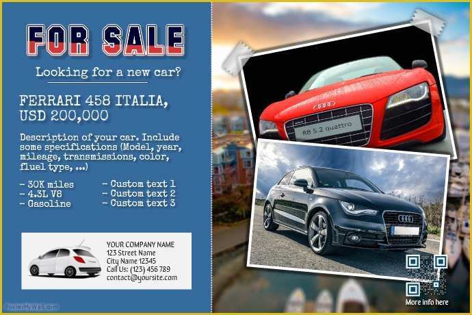 Car for Sale Flyer Template Free Of Car for Sale Flyer Vintage Style Template