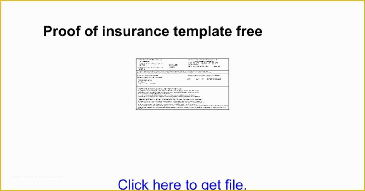 Car Insurance Templates Free Download Of Proof Auto Insurance Template Free Yogatreestudio