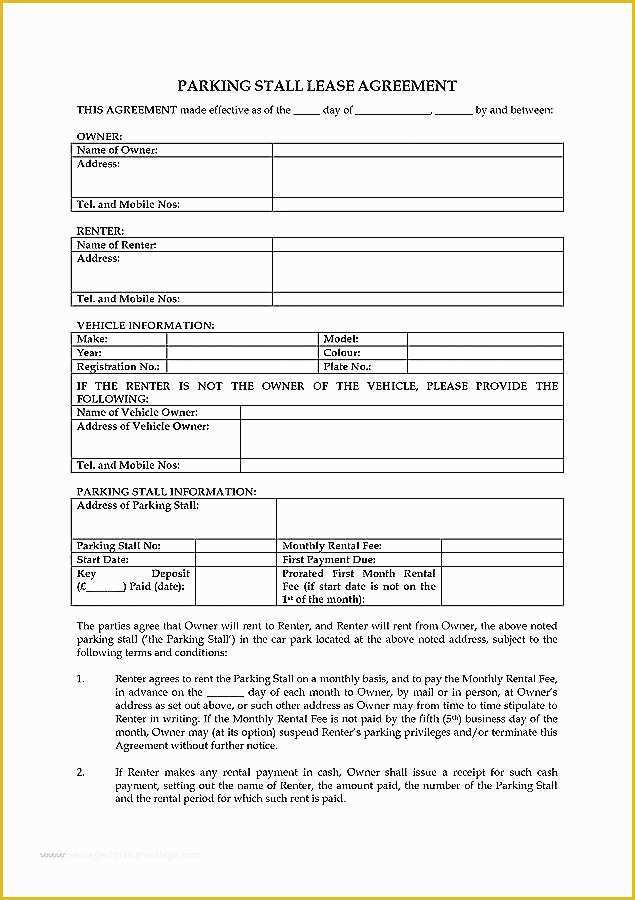 Car Lease Template Free Of Auto Lease Agreement Template Car Lease Contract Template