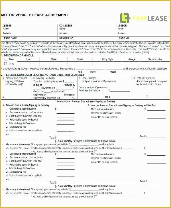 Car Lease Template Free Of Vehicle Rental Agreement Template Car Rental form Template