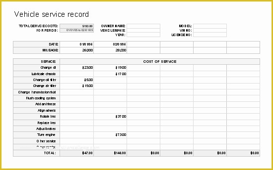 Car Payment Book Template Free Of Car Log Template