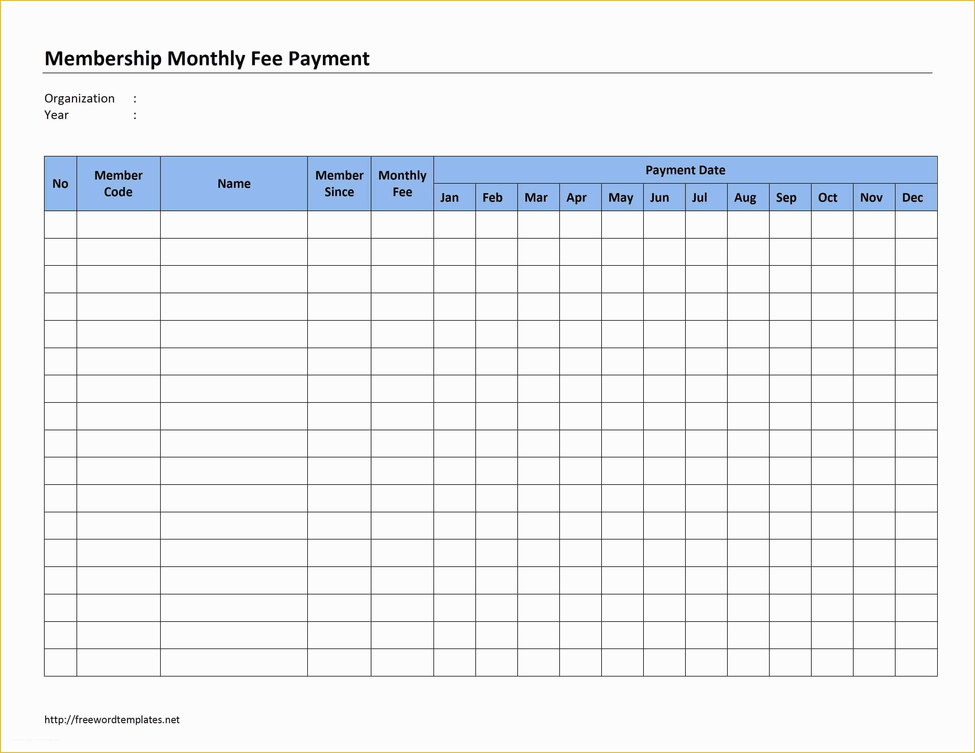 Car Payment Book Template Free Of Monthly Invoice Template