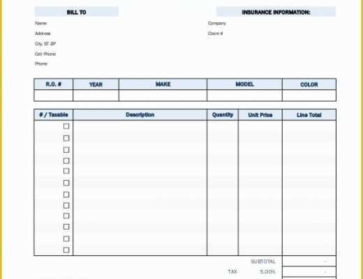 Car Repair Invoice Template Free Download Of 36 Invoices In Pdf