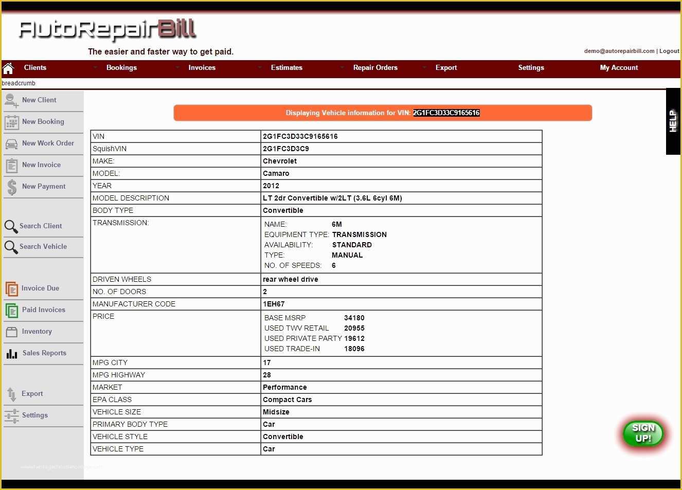 Car Repair Invoice Template Free Download Of Auto Repair Invoice software Invoice Template Ideas