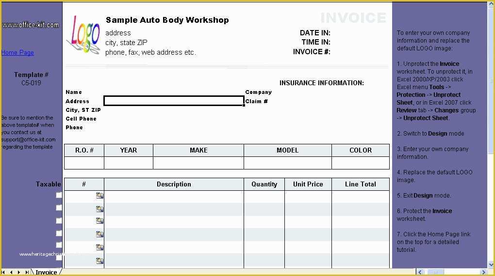 Car Repair Invoice Template Free Download Of Auto Repair Invoice Template 1 10 Free Download