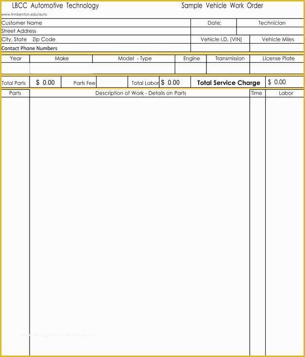 Car Repair Invoice Template Free Download Of Auto Repair Invoice Templates 10 Printable and Fillable