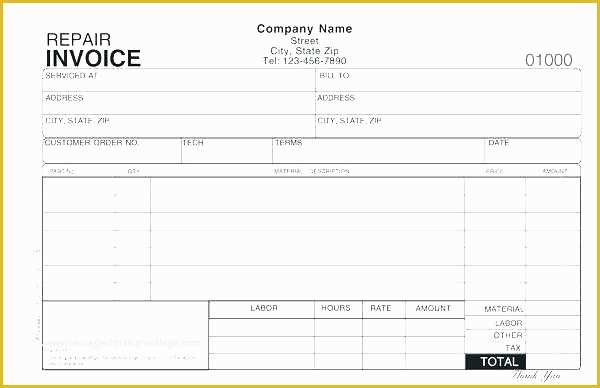 Car Repair Invoice Template Free Download Of Automotive Invoice Template