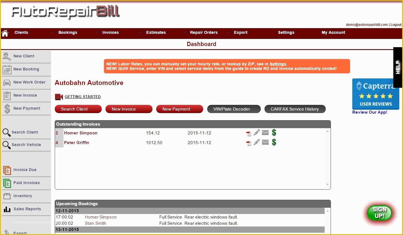 Car Repair Invoice Template Free Download Of Free Auto Repair Invoice software Invoice Template Ideas