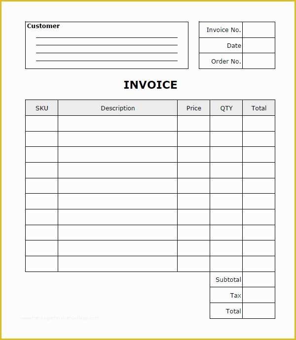 Car Service Invoice Template Free Download