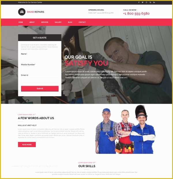 Car Repair Responsive Website Template Free Download Of 25 Auto Repair Website themes & Template