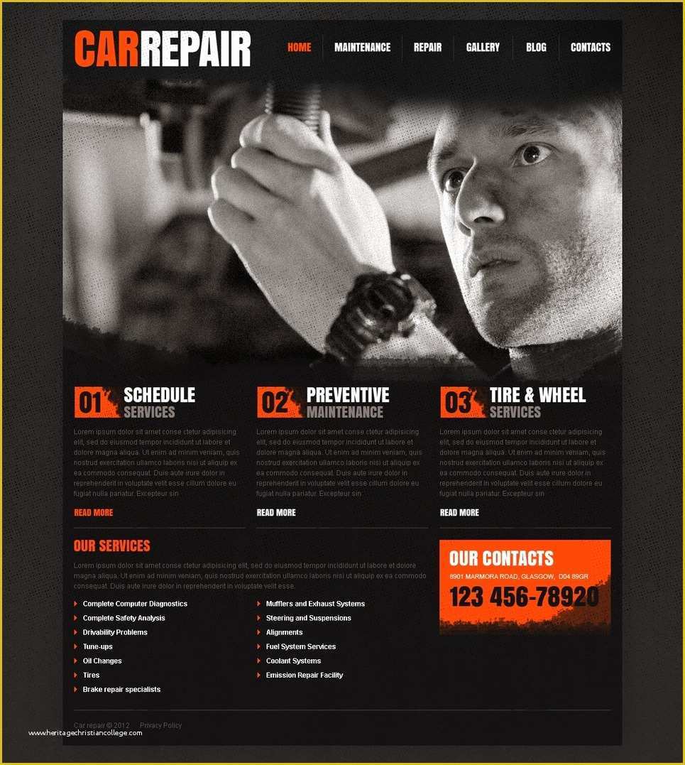 Car Repair Responsive Website Template Free Download Of Car Repair Responsive Joomla Template