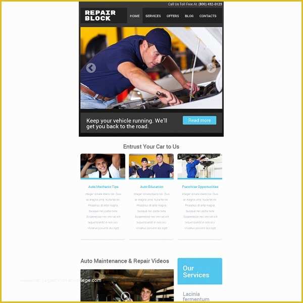 Car Repair Responsive Website Template Free Download Of Car Repair Responsive Website Template Discounted