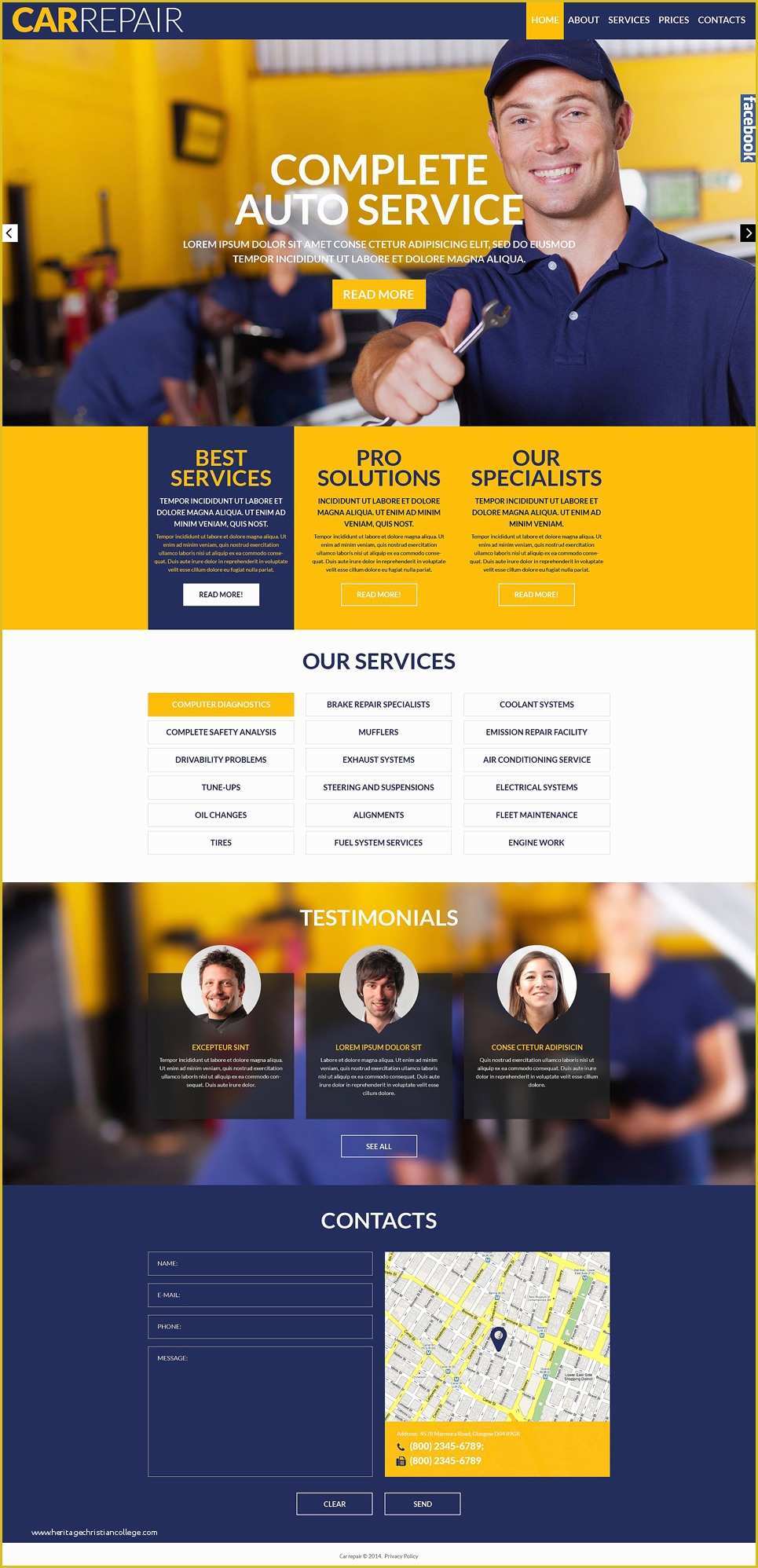 Car Repair Responsive Website Template Free Download Of Car Repair Responsive Website Template