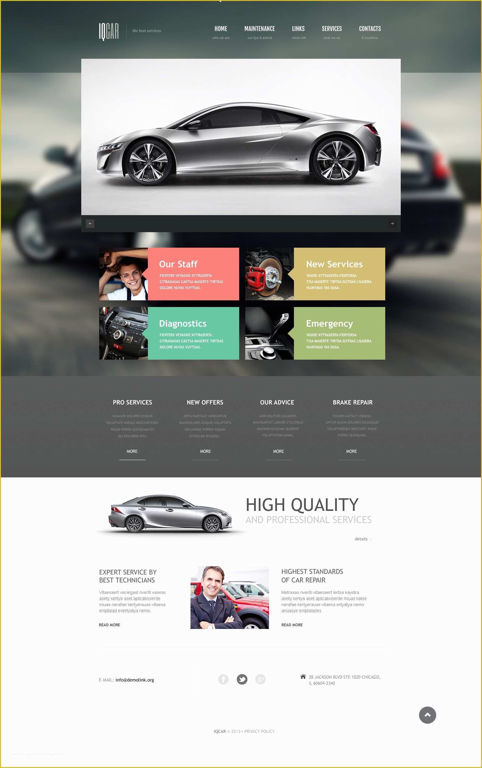 Car Repair Responsive Website Template Free Download Of Car Repair Responsive Website Template