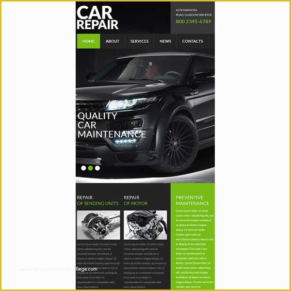 Car Repair Responsive Website Template Free Download Of Car Repair Service Responsive Website Template