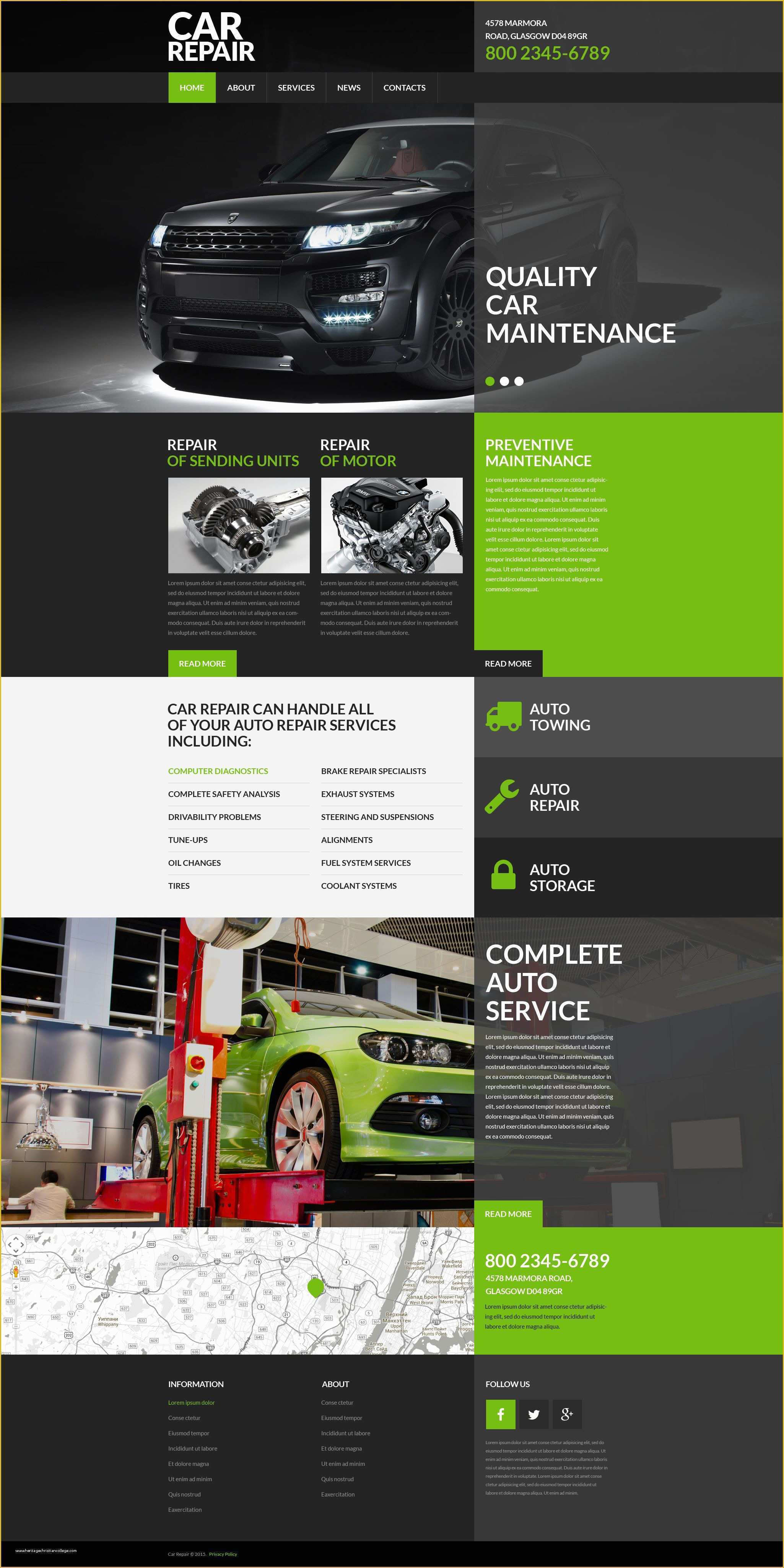 Car Repair Responsive Website Template Free Download Of Car Repair Service Website Template