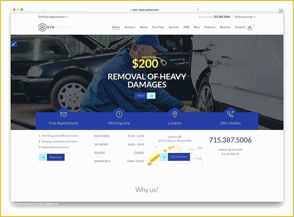 Car Repair Responsive Website Template Free Download Printable Templates