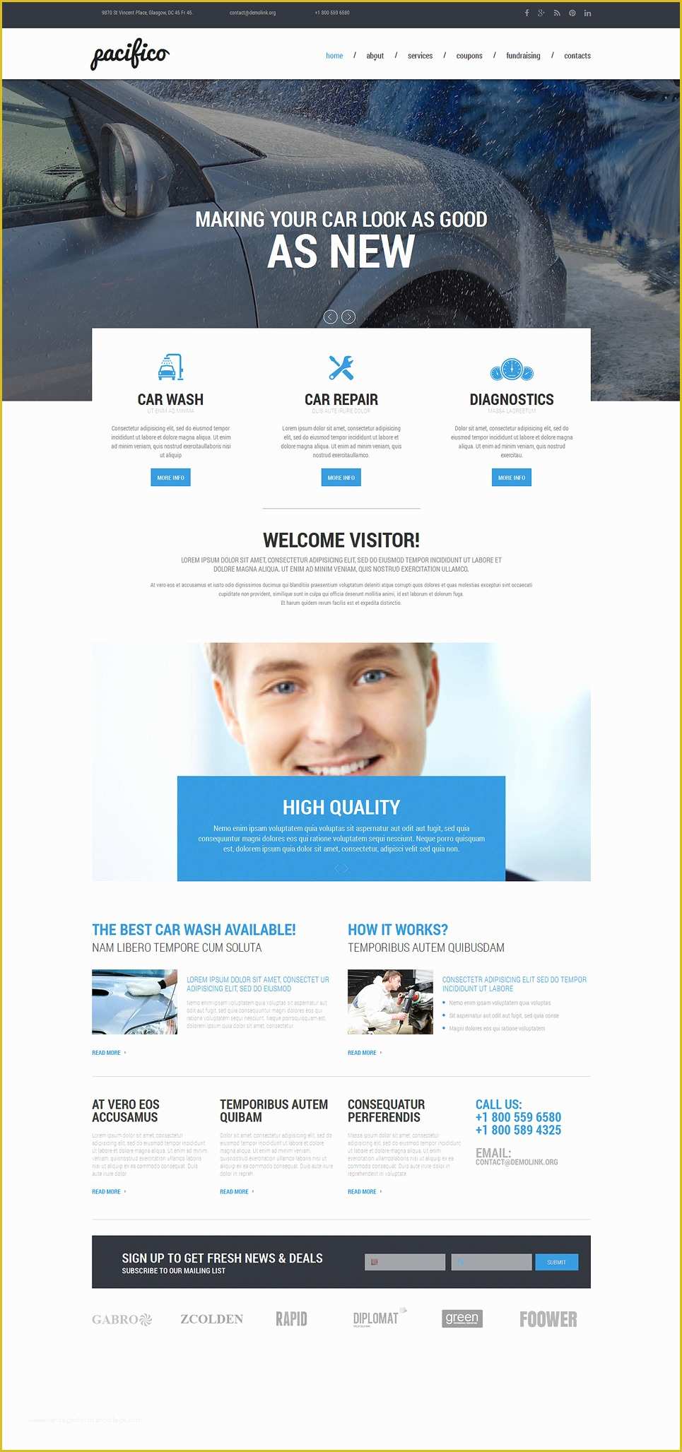 Car Repair Responsive Website Template Free Download Of Car Wash Responsive Website Template