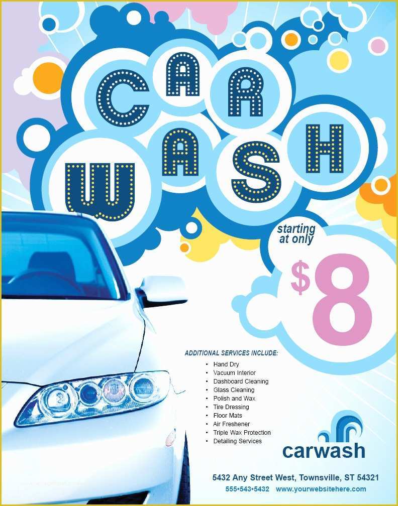 Car Wash Flyer Template Free Of Beaufiful Car Wash Flyer Template 9 Free Car Wash
