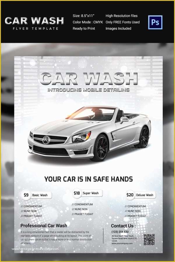 Car Wash Flyer Template Free Of Car Wash Flyer 48 Free Psd Eps Indesign format