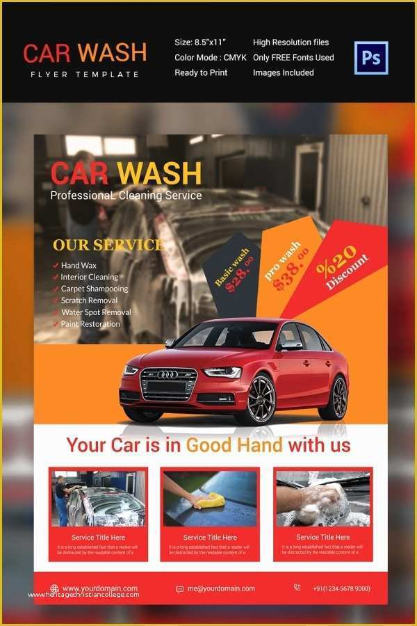 Car Wash Flyer Template Free Of Car Wash Flyer 48 Free Psd Eps Indesign format