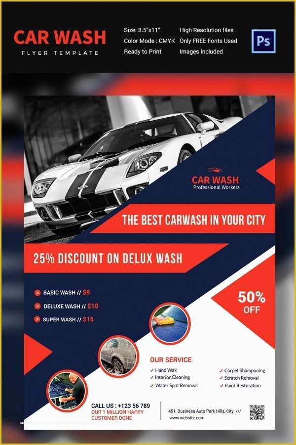 Car Wash Flyer Template Free Of Car Wash Flyer 48 Free Psd Eps Indesign format