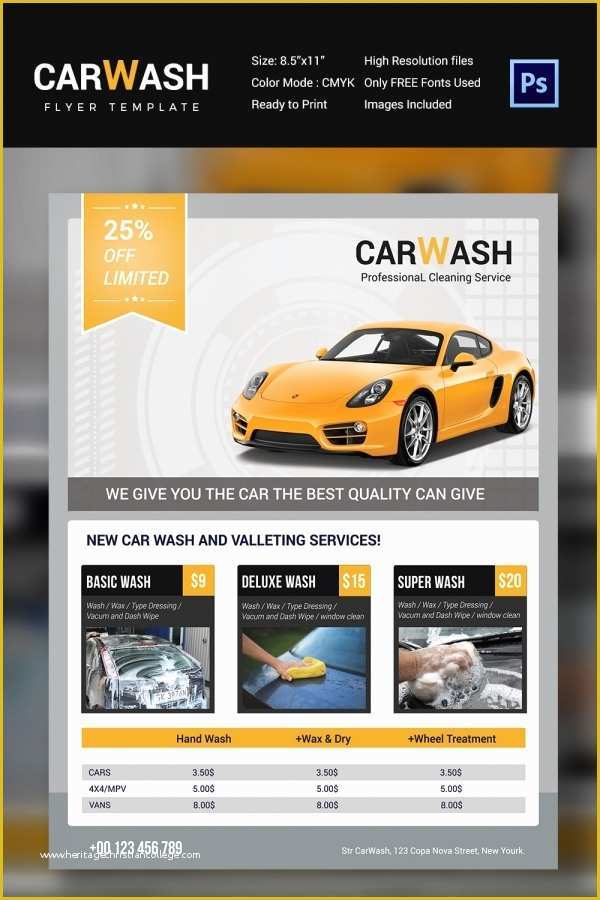 Car Wash Flyer Template Free Of Car Wash Flyer 48 Free Psd Eps Indesign format