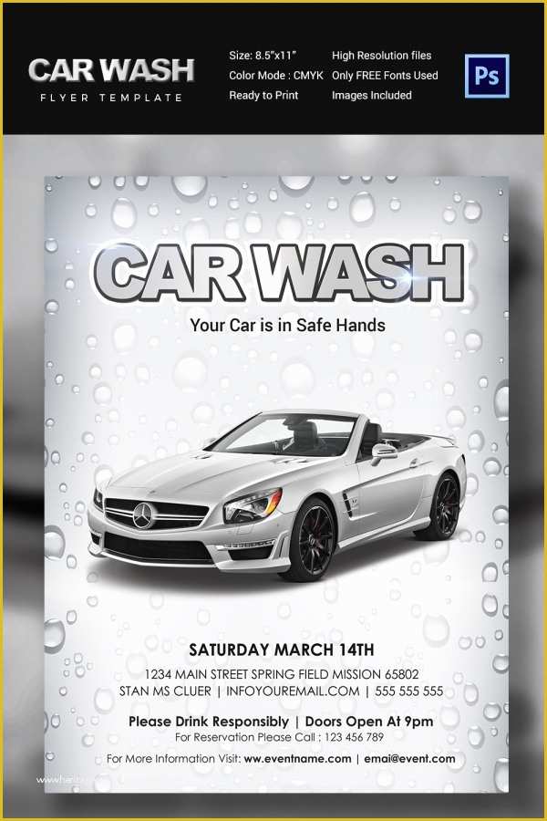 Car Wash Flyer Template Free Of Car Wash Flyer 48 Free Psd Eps Indesign format