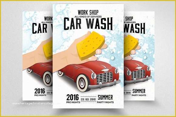 Car Wash Flyer Template Free Of Car Wash Flyer Template Flyer Templates Creative Market