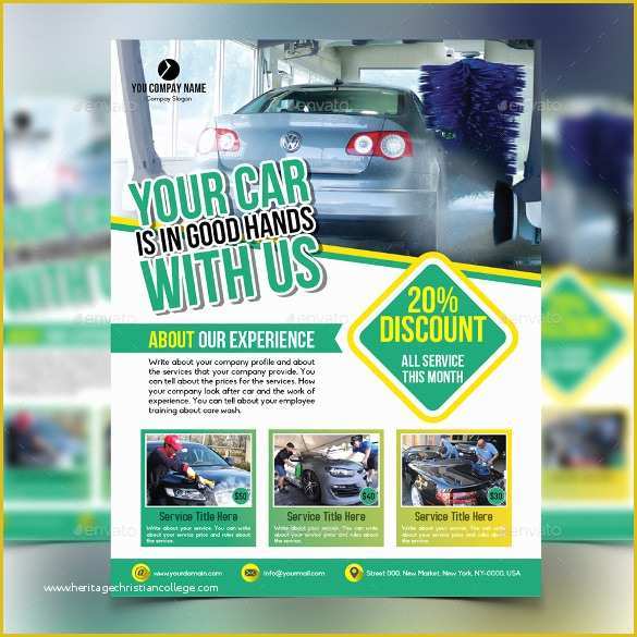 Car Wash Flyer Template Free Of Car Wash Flyers – 40 Free Psd Eps Indesign format