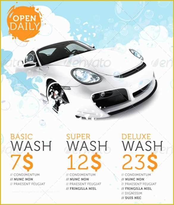 Car Wash Flyer Template Free Of Car Wash Flyers – 40 Free Psd Eps Indesign format