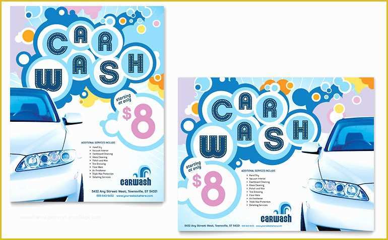 Car Wash Flyer Template Free Of Car Wash Poster Template Word &amp; Publisher